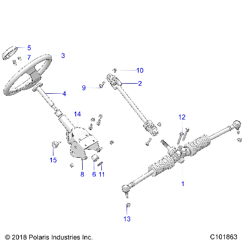 STEERING, STEERING ASM. - A19HAA15N7 (C101863)