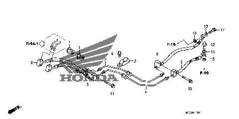 REAR BRAKE HOSE (ST1300A)