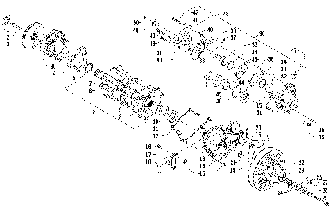 DRIVE TRAIN SHAFT AND BRAKE ASSEMBLIES [99263]