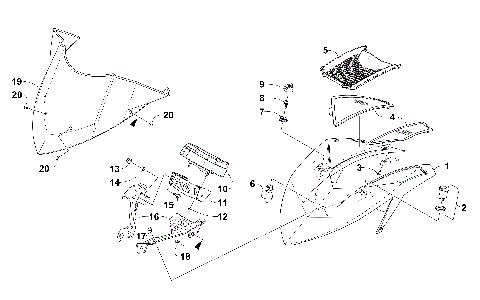 WINDSHIELD AND INSTRUMENTS ASSEMBLIES [102142]