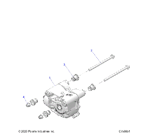 DRIVE TRAIN, GEARCASE MOUNTING, FRONT - Z25RRL2KAL (C750851)