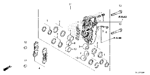 LEFT FRONT BRAKE CALIPER