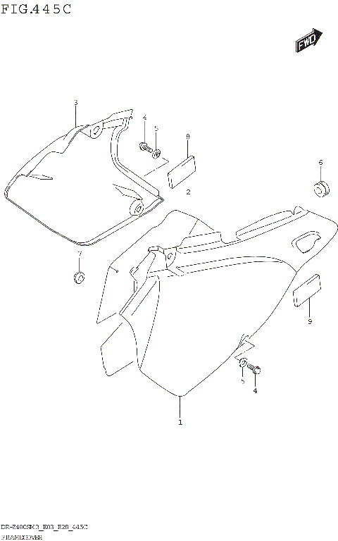 FRAME COVER (DR-Z400SM3 E33)
