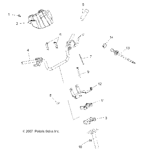 STEERING, HANDLEBAR and CONTROLS - A08LH27AW/AX/AZ (49ATVHANDLEBAR08SP300)