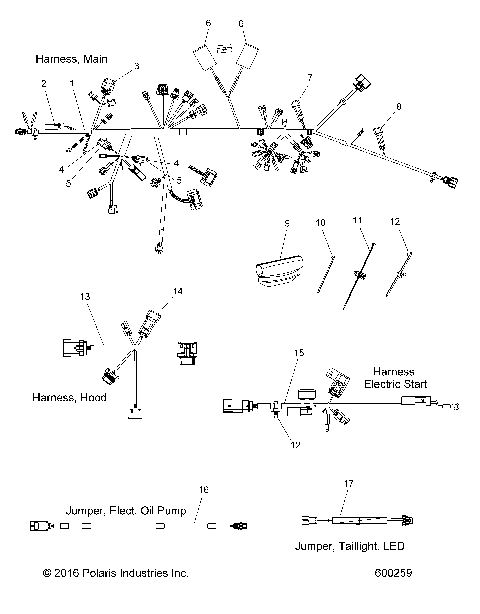 ELECTRICAL, WIRE HARNESS - S17EEF6PSL/PEL (600259)
