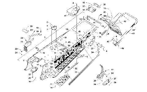 TUNNEL, REAR BUMPER, AND SNOWFLAP ASSEMBLY [104508]