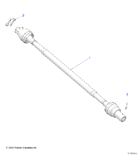 DRIVE TRAIN, REAR PROP SHAFT - D25E3CC2B4/UC2B4 (C700235-01)