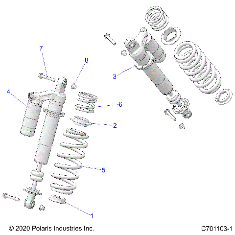 SUSPENSION, REAR SHOCK MOUNTING - Z21A4E99AX/BX(C701103-1)