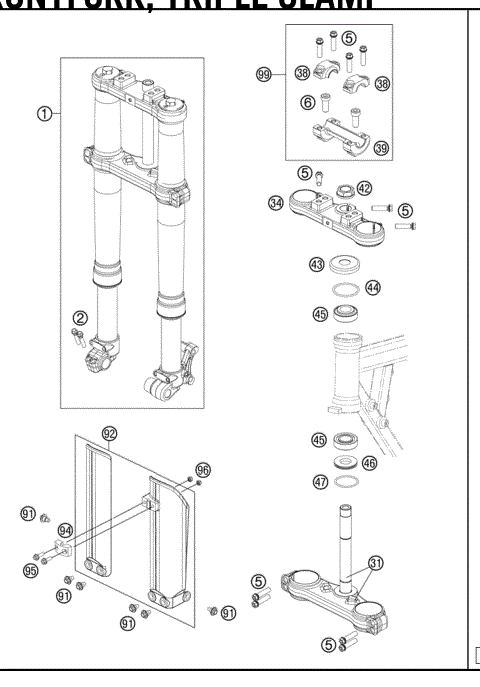 FRONTFORK,TRIPLECLAMP 