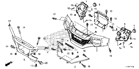 FRONT GRILLE@FRONT BUMPER