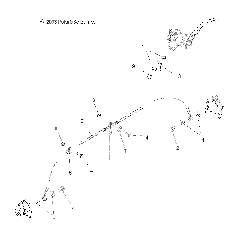 BRAKES, FRONT BRAKE LINES - A12MH50FF/FX/FY (49ATVBRAKELINE09SP500TR)