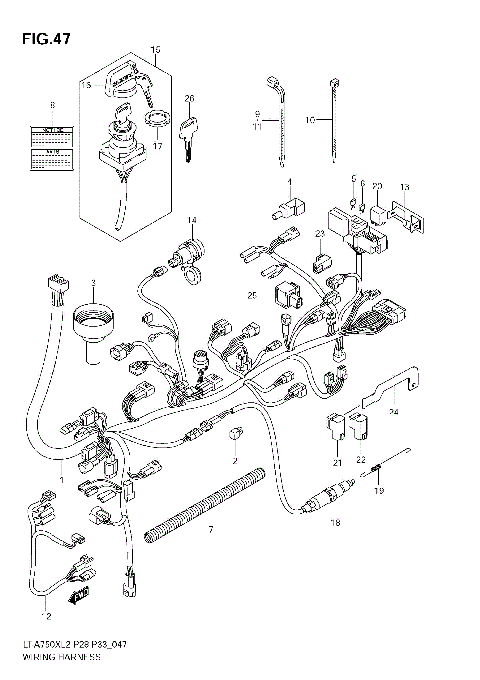 WIRING HARNESS (LT-A750X L2 E28)