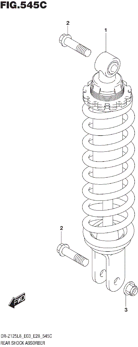 REAR SHOCK ABSORBER (DR-Z125LL8 E28)