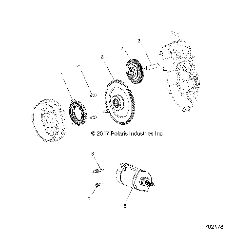 ENGINE, STARTER and DRIVE - A18DCE87BB (702178)
