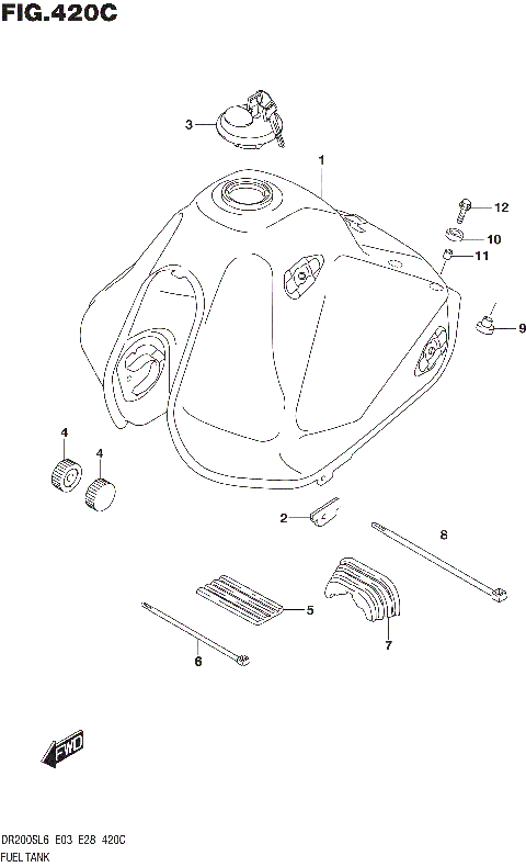FUEL TANK (DR200SL6 E33)