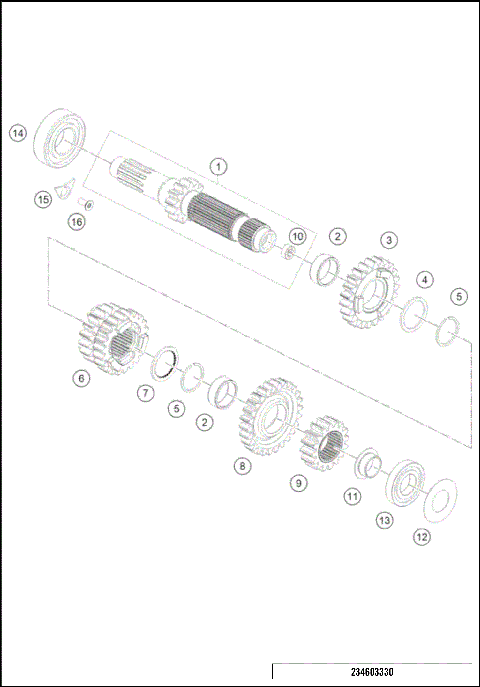 TRANSMISSION I - MAIN SHAFT