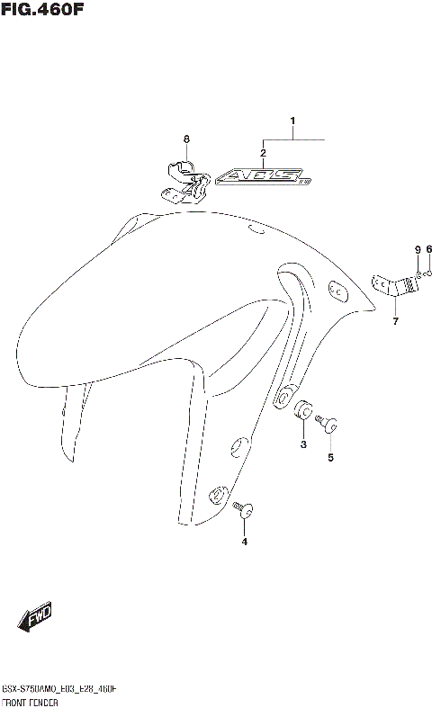 FRONT FENDER (GSX-S750A)