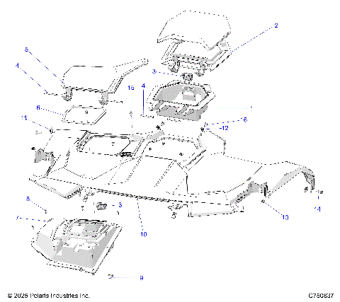 BODY, DASH, UPPER - Z25RPD2KAK/BK/AJ/BJ/AM/BM (C750837)