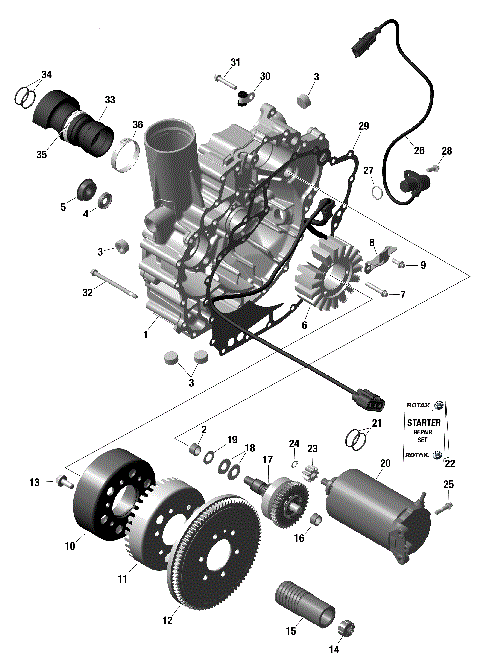 01- ROTAX - Magneto and Electric Starter No IDF