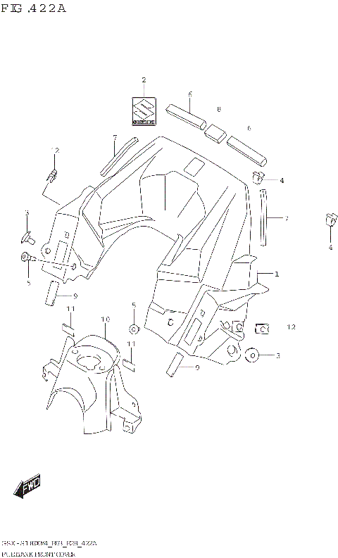 FUEL TANK FRONT COVER (E33)