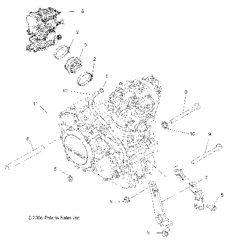 ENGINE, MOUNTING - A09GJ45AA (49ATVENGINEMTG09OUT450)