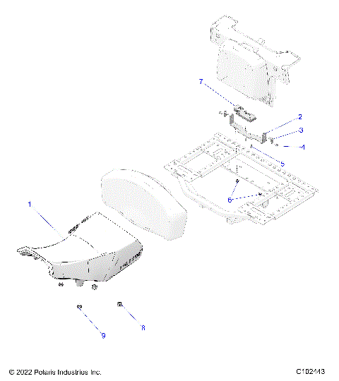 BODY, SEAT, OPERATOR - A25SWE57F1/C1/E1 (C102443)