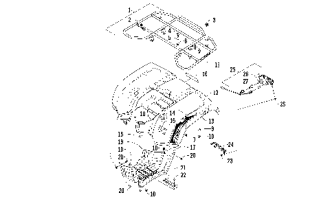 REAR RACK, BODY PANEL, AND FOOTWELL ASSEMBLIES [95920]