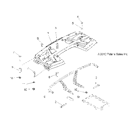 BODY, REAR RACK - A13MB46FZ (49ATVRACKMTGRR13HAWK)