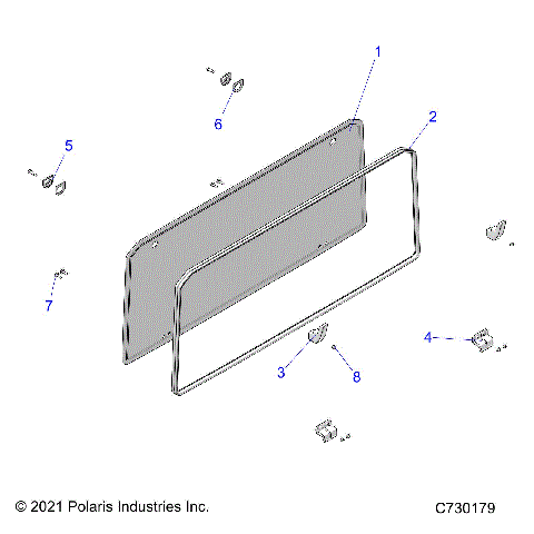 BODY, REAR WINDSHIELD - R25M4U57Z5/B5/Z6/B6 (C730179)