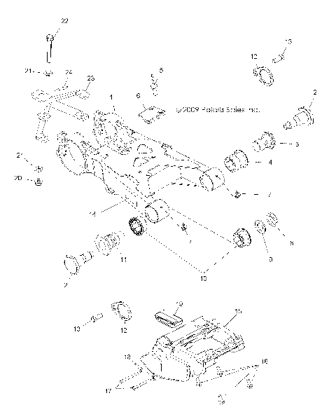 SUSPENSION, SWINGARM - A10NA32FA (49ATVSWINGARM10BOSS)