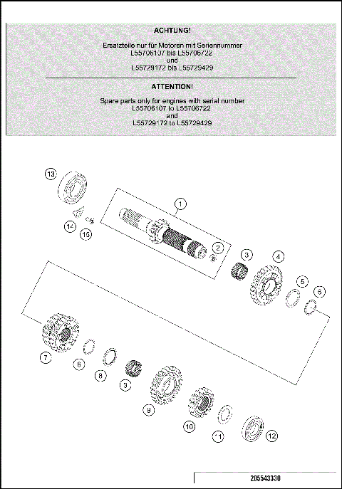 TRANSMISSION I - MAIN SHAFT