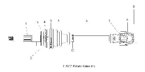 DRIVE TRAIN, FRONT DRIVE SHAFT - A09BG50FA (49ATVSHAFTDRIVE08SCRAM)