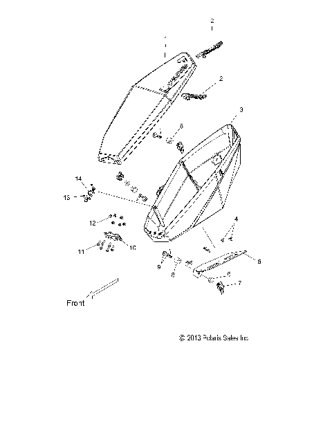 BODY, SADDLEBAG, ADVENTURE - S15CE5BSL/BEL (49SNOWSADDLEBAG14550)