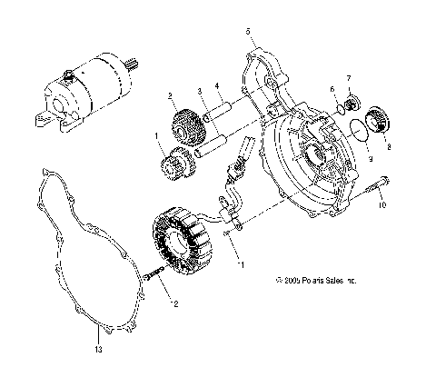 ENGINE, MAGNETO COVER - A07GP50AA/AB (4999201899920189D03)