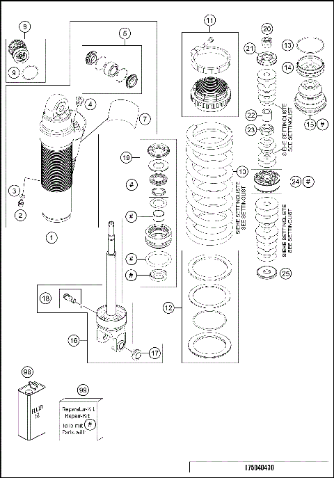 SHOCK ABSORBER DISASSEMBLED