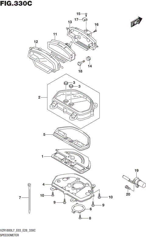 SPEEDOMETER (VZR1800BZL7 E28)
