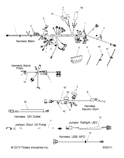 ELECTRICAL, WIRE HARNESS - S17DDE8PSL/PEL (600311)