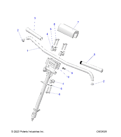 STEERING, HANDLEBAR MOUNTING - S24MDX6DSA/6DEA (C602629)