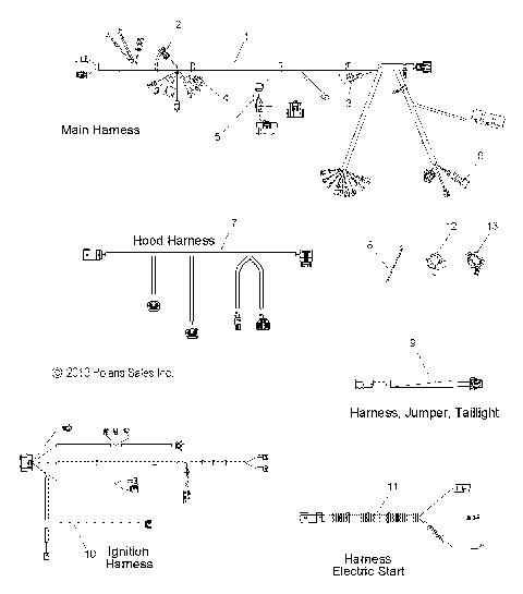 ELECTRICAL, WIRE HARNESS - S11CG8/CH8 ALL OPTIONS (49SNOWHARNESS11PRMK)