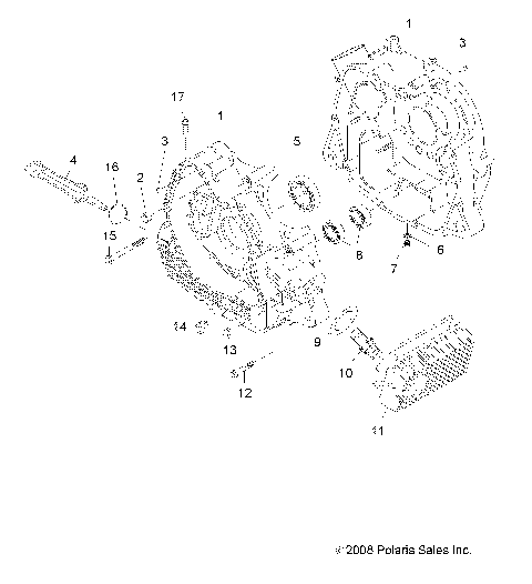 ENGINE, CRANKCASE - A09LH27AX/AZ (49ATVCRANKCASE09SP300)
