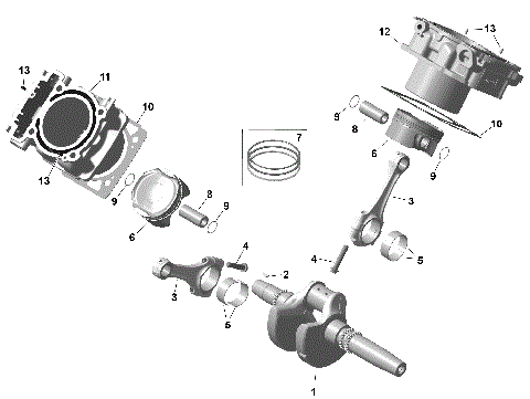 01- ROTAX - Crankshaft, Pistons and Cylinder