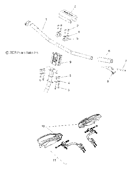 STEERING, HANDLEBAR MOUNTING - S10PP8 ALL OPTIONS (49SNOWHANDLEBAR09600DRGN)