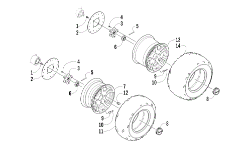 WHEEL AND TIRE ASSEMBLY