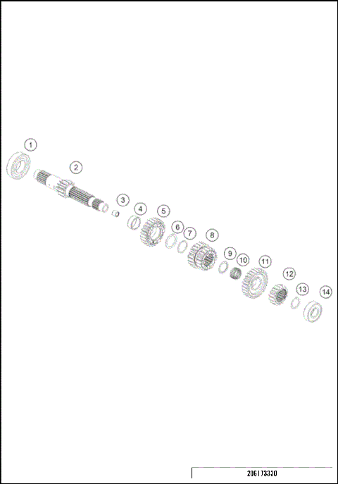 TRANSMISSION I - MAIN SHAFT