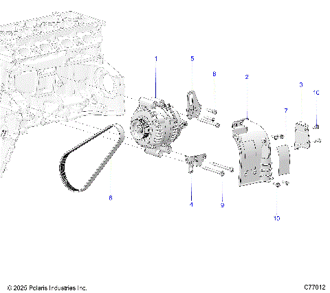 ENGINE, ALTERNATOR - Z25RRL2KAL (C77012)