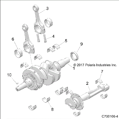 ENGINE, CRANKSHAFT - Z19VGE99AK/AW/BK/BW (C700106-4)