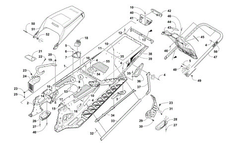 TUNNEL, REAR BUMPER, AND SNOWFLAP ASSEMBLY