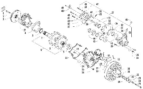 DRIVE TRAIN SHAFT AND BRAKE ASSEMBLIES [99363]