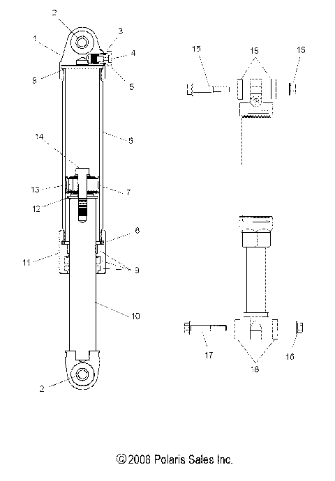 SUSPENSION, SHOCK, IFS (7043490)(DRAGON RMK) - S09PG8/PH8 ALL OPTIONS (49SNOWSHOCKIFS7043490)