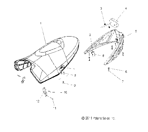 BODY, SEAT ASM. - S12MX6JSA/JEA (49SNOWSEAT12600RCR)